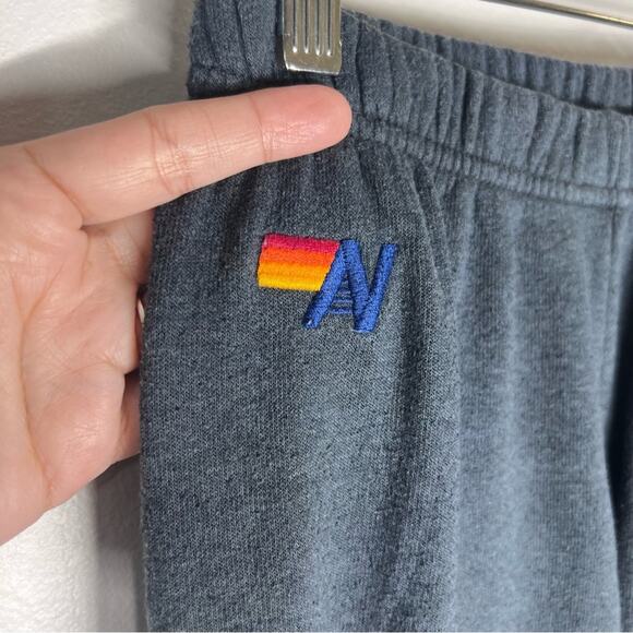 Aviator Nation Rainbow Pink Bolt Sweatpants Sz S - Picture 5 of 9